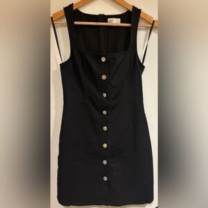 Black Button Down Mini Dress
